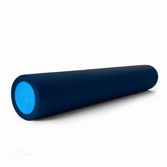 Kawanyo - Pilates roller 90 cm for stability & balance exercises - training aid for Pilates - foam roller for yoga, fitness, gymnastics, rehab & therapy - Dark Edition