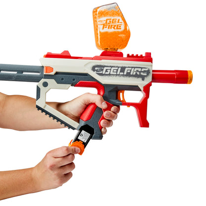 Nerf Pro Gelfire Mythic Blaster, 1600 hydrated Gelfire balls, ball magazine for 800 balls, with battery and Nerf goggles