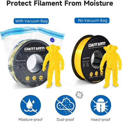 Giantarm Filament vacuum bags for 3D printers, double-seal moisture-resistant storage pouch, durable and reusable PA+PE vacuum-sealed bags (20 bags)(32.5 x 37.5cm)