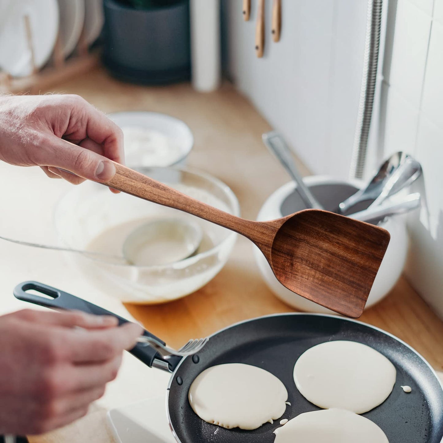 Wooden cooking spoon, set of 12, wood cooking utensils, kitchen utensil set, wooden cooking utensils, natural teak wood, wooden spatula for cooking.