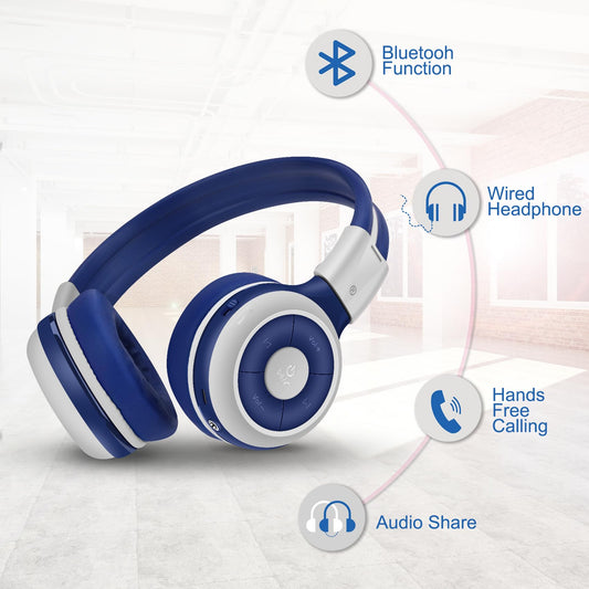 SIMOLIO 2 Pack of Bluetooth Headphones for Kids, Children's Headphones with Volume Limiting, Bluetooth Headphones for Teens with Built-in Microphone, for School and Travel Mint+Gray