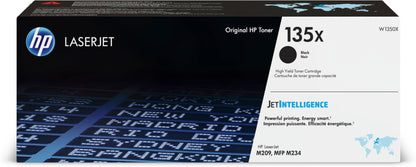 HP 135X (W1350X) Original Black Toner Cartridge (high yield, Compatible with: HP LaserJet printers)