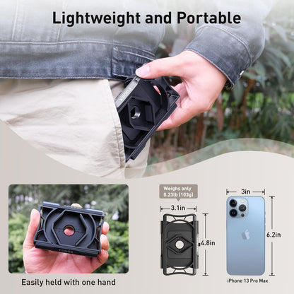 APEXEL Universal Phone Adapter with remote shutter update, 360° rotation Compatible with binoculars, monoculars, and microscopes, telescope adapter for all smartphones.