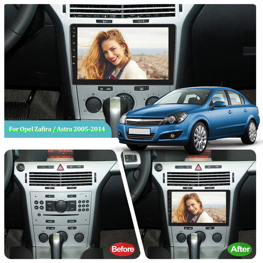 Android car radio for Opel Zafira/Opel Astra 2005-2014 with DSP sound, wireless Apple Carplay and Android Auto/GPS/WiFi/SWC + AHD rear view camera and microphone [2+32G]