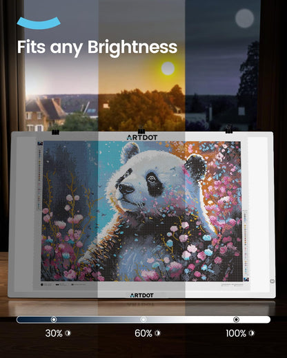 ARTDOT light pad A1 for 5D Diamond Painting accessories, adjustable brightness diamond painting light boards