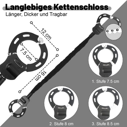 E scooter lock, handcuff lock, lock for e scooter with scooter bag, bicycle accessory, cut-resistant roller lock, handcuff cable lock for Segway, Ninebot, Xiaomi, NIU scooter.