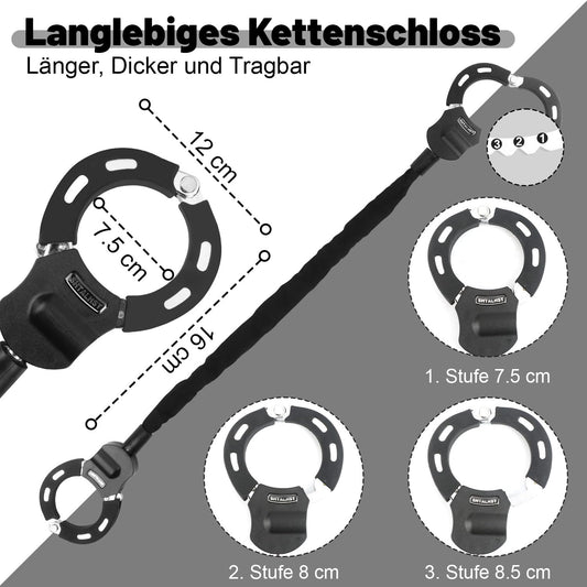 E scooter lock, handcuff lock, lock for e scooter with scooter bag, bicycle accessory, cut-resistant roller lock, handcuff cable lock for Segway, Ninebot, Xiaomi, NIU scooter.