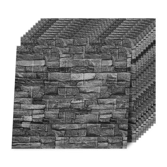 Honeyhouse 10Pcs 3D Wall Panels Self-Adhesive Wallpaper Brick, Wall Cladding Stone Effect DIY Waterproof Self-Adhesive Wall Stickers for Kitchen, Kids Room, Living Room
