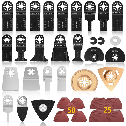 100-piece oscillating saw blade accessory set, multifunctional tool accessory set for Fein Multimaster, multitool Dremel, Makita, Einhell.