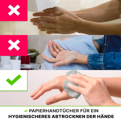 10000x ARNOMED® paper towels 25x23cm, towel paper, zigzag fold paper towels for paper towel dispenser, recycled folded towels, paper towels, disposable towels, disposable hand towels tissue.