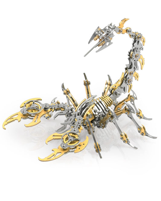 Metallic Scorpion King 3D Metal Puzzle Kits for Adults Teens - 454 pieces - Mechanical Assembly Models - Build Decorations for 4 hours (Gold)