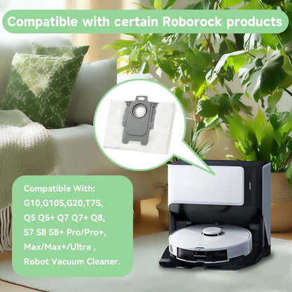 20 pieces of Q7 L5+ dust bags for Roborock Q7 L5+/M5+, Q10 S5+/X5+, Q5 Pro+, Q8 MAX+, S7 Max Ultra, S8 Pro Ultra robot vacuums - dust bag accessory to prevent leaks.