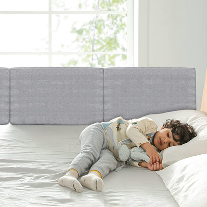 ACXIN Bed Rail Baby Bed Guardrail Fall Protection Bed Bed Rail Adjustable Height Adjustable Children's Bed Rail for Family Bed and Children's Bed - 2 * 50cm, Linen Grey