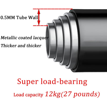 Curtain rod without drilling. Extendable telescopic rod for shower curtain, adjustable for cabinets, windows, wardrobe. 1 piece, white, 110-205 cm.