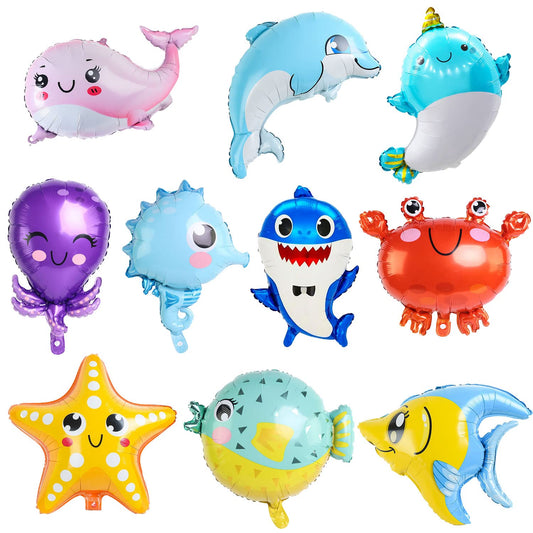 10 Pieces Mermaid Tail Balloons, Mermaid Helium Balloon, Mermaid Foil Balloon, Mermaid Tail Balloon, Balloons Birthday Decorations for Kids Birthday Party Wedding Festival