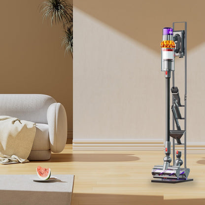 ECRIZA vacuum cleaner stand, vacuum cleaner accessories, sturdy metal storage holder for Dyson handheld V15 V11 V10 V8 V7 V6 cordless vacuums Gray DC30 DC31 DC34 DC35 DC58 DC59 DC62 DC74
