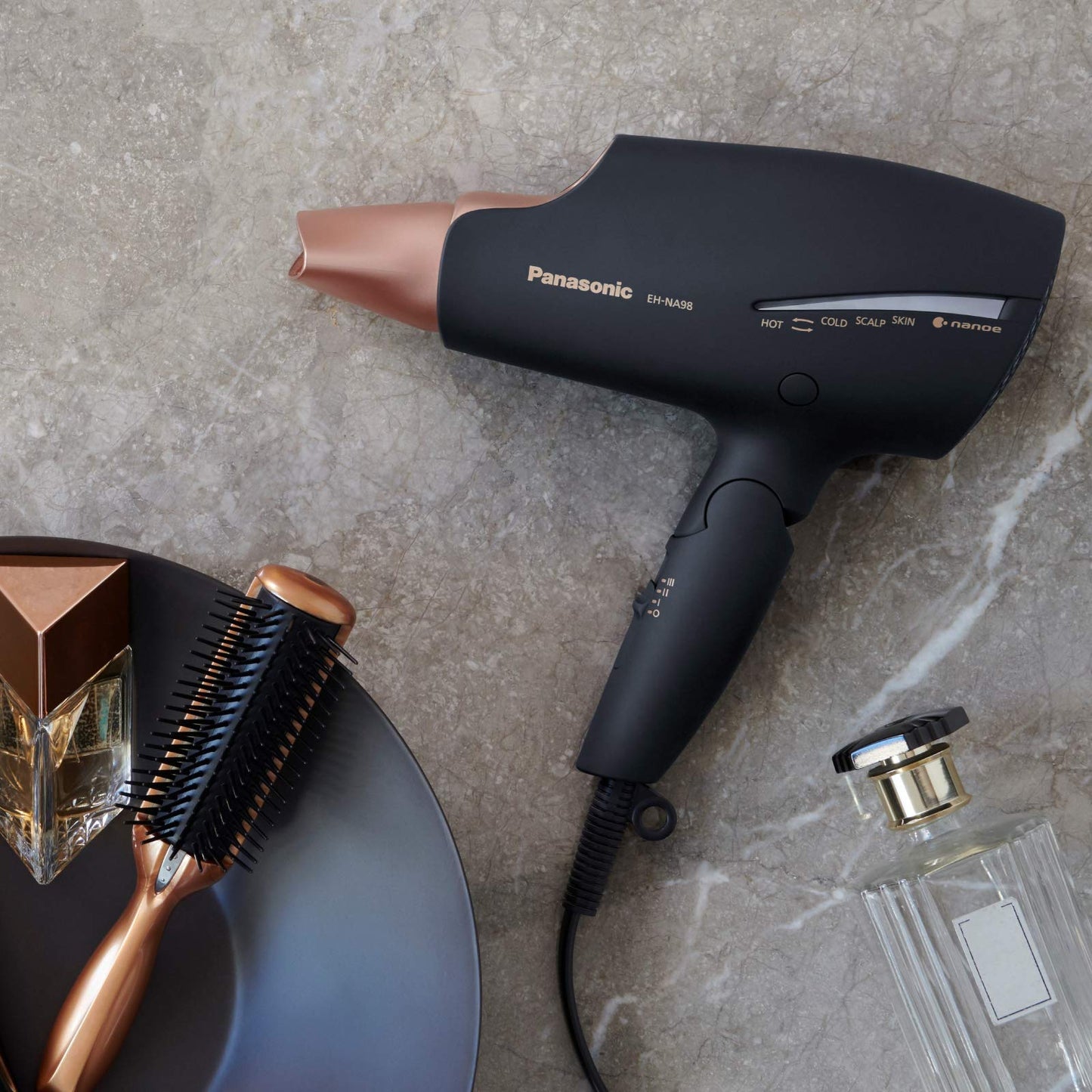 Panasonic EH-NA98 Hair Dryer with Nanoe Technology, 4 modes for hair, face, and scalp, 2 temperature settings, black