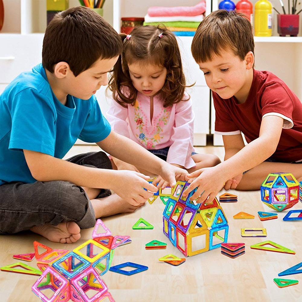 CONDIS Magnetic Building Blocks 160 Pieces, Magnetic STEM Building Set, Creative Educational Toy for Montessori Preschool Learning for Boys and Girls 3 Years and Up