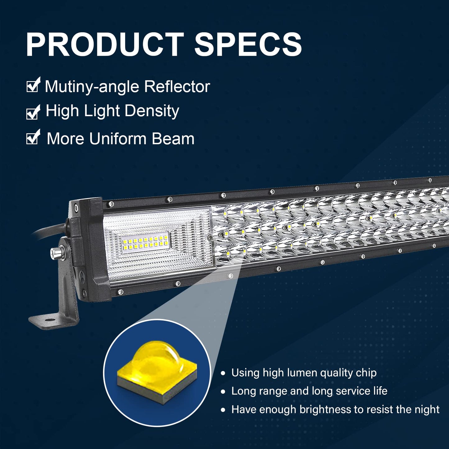 SKYWORLD 32 inch 80cm 405W LED work light bar curved, 12V 24V auxiliary light for car SUV off-road ATV truck tractor vehicles 4x4 waterproof light bar for car.