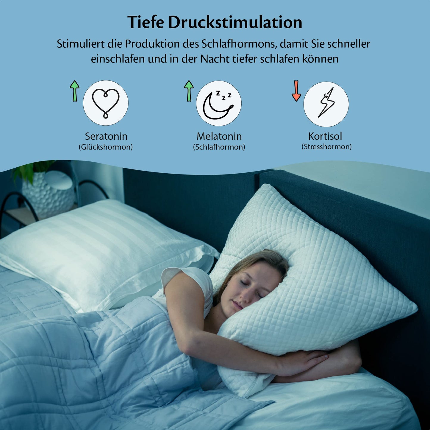 Ella Weighted Blanket 150x200 7kg - Anti Stress Therapy Blanket - Heavy blanket made of 100% cotton - Bed cover for deep sleep and better recovery - Weighted Blanket - For men & women weighing 55-85kg.