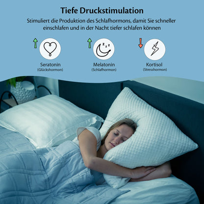 Ella Weighted Blanket 150x200 7kg - Anti Stress Therapy Blanket - Heavy blanket made of 100% cotton - Bed cover for deep sleep and better recovery - Weighted Blanket - For men & women weighing 55-85kg.