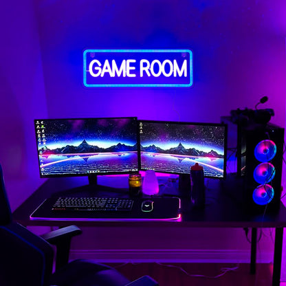 Neon light sign, game arcade neon sign Game Zone Gaming Neon Sign Light up sign Neon signs for game room wall Game Room Bar Party Kids Bedroom decoration Boys gift blue.