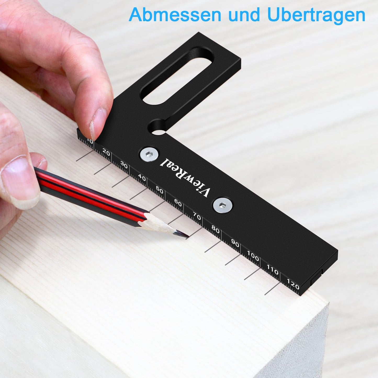 3D miter angle multifunctional 22.5-90 degree angle gauge aluminum alloy high precision layout measuring tool marking tool woodworking measuring tools for carpenters, engineers black