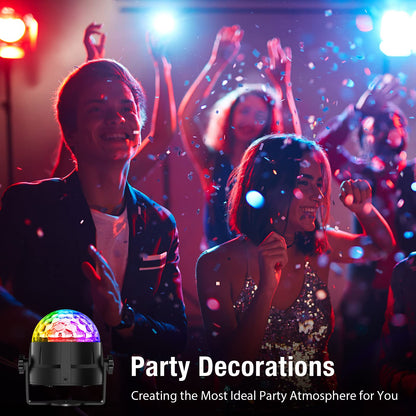 Gobikey Disco Ball, 360° Rotating Music Activated Disco Light LED Party Lamp with Remote Control- 3W RGB Dynamic Disco Light Effects, 4M/13ft USB, Party Light for Party/Halloween/Wedding