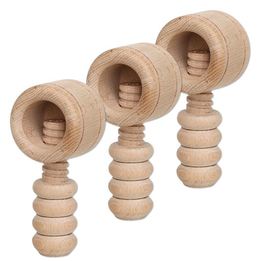 DecorHeroes24 3-piece wooden nutcracker high-quality craftsmanship, approx. 12 cm
