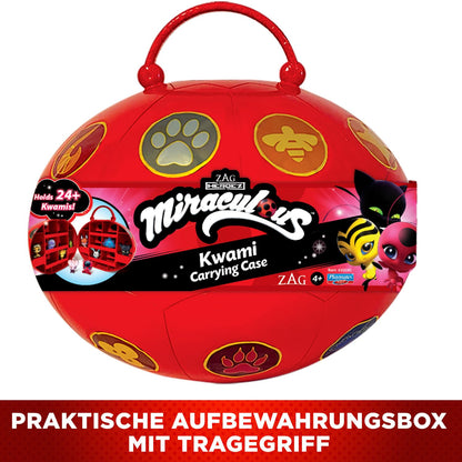 BANDAI - Miraculous Ladybug - Miracle Box with 4 Kwamis included - Miraculous Kwamis Mini-Figures Set - Officially licensed - Storage box with handle - Toy for kids 4 and up - P50591