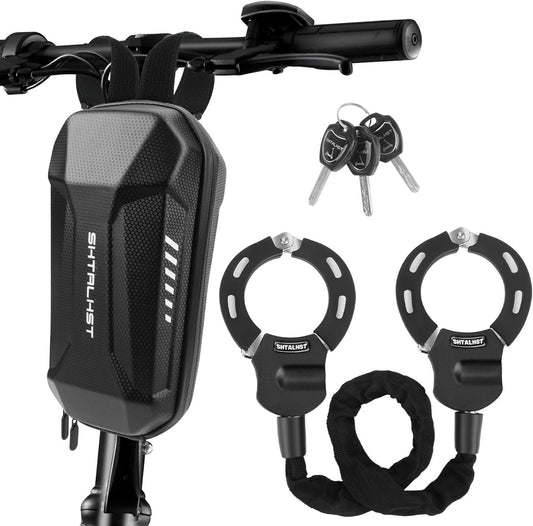 E scooter lock, handcuff lock, lock for e scooter with scooter bag, bicycle accessory, cut-resistant roller lock, handcuff cable lock for Segway, Ninebot, Xiaomi, NIU scooter.