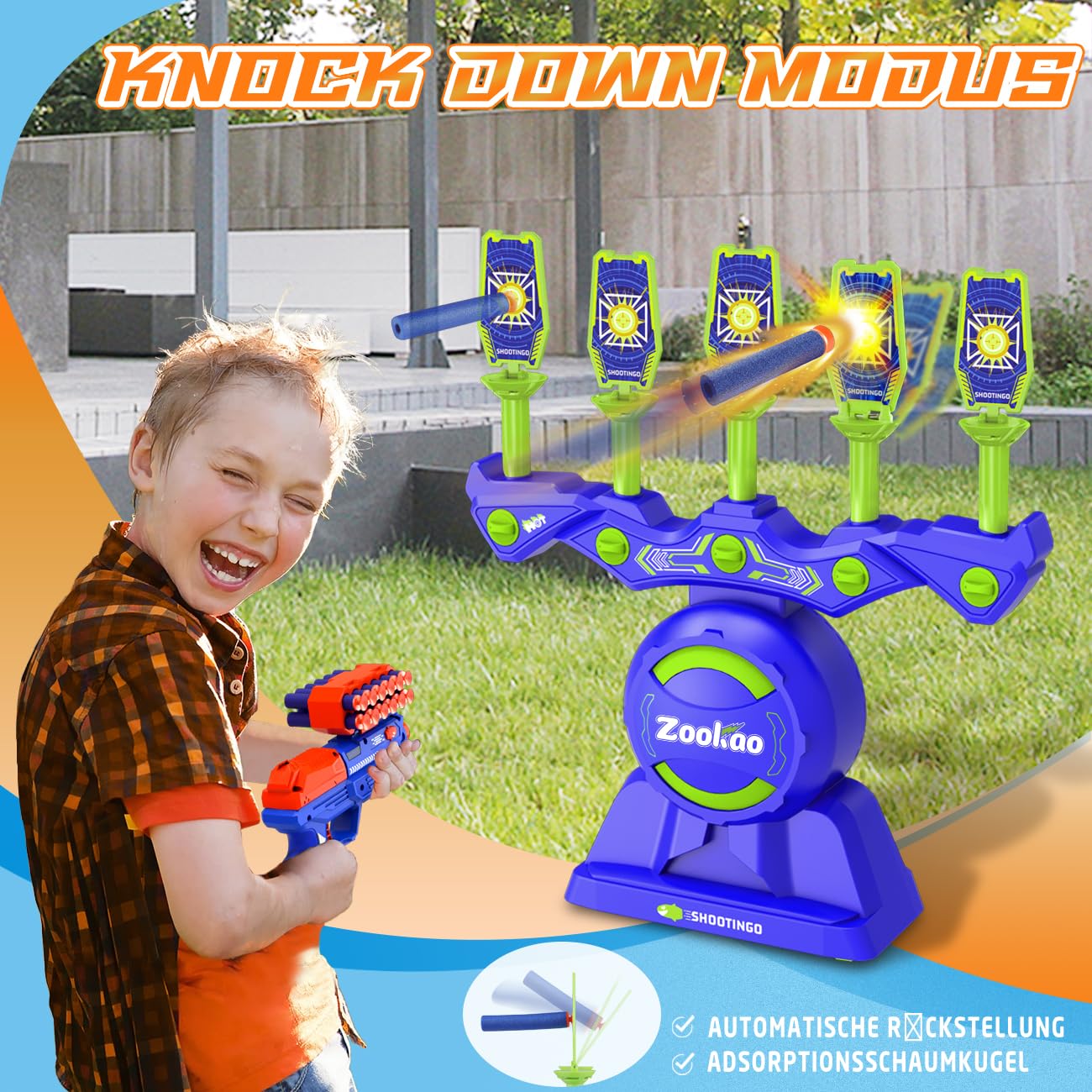 Zookao Hover Toy Gun for Nerf Gun Target, For 6 7 8 9 10 11 12 Year Old Boy Christmas Birthday Gifts - Indoor & Outdoor Games for Kids