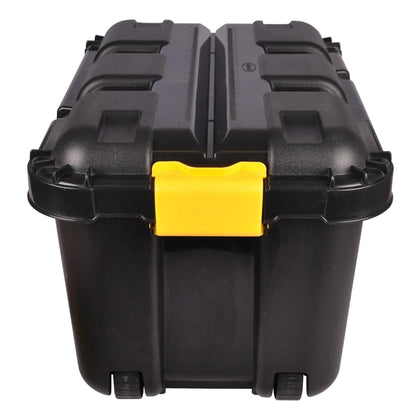 Tontarelli storage box with wheels, 50L storage bin shelf box with lid, stackable.