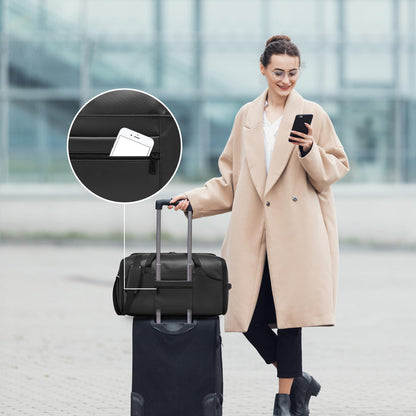 Moulyan 55L Suit Bag, Waterproof Garment Bag Travel Bag with Shoe Compartment Wet Compartment, 3 in 1 Suit Bag Travel Bag Garment Duffle Bag Travel Bag Men Women