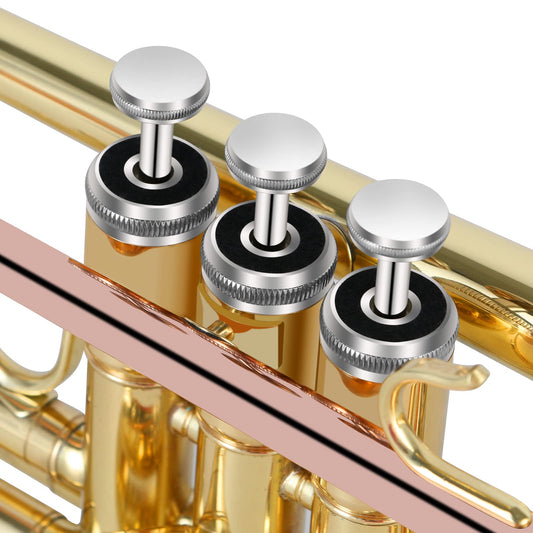 EASTROCK Bb Trumpet, standard trumpet set with carrying bag, gloves, 7C mouthpiece, tuning slide, trumpet for beginners and students (GOLD/Phosphor Copper)