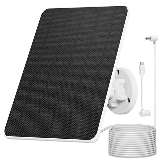 6W solar panel for Ring camera, compatible with Ring solar panels, Ring camera solar panel compatible with Ring Spotlight Cam Battery & Ring Stick Up Cam Battery with barrel plug 3m charging cable IP65 5V solar charger