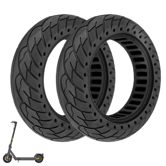 Set of 10x2.5 solid rubber tires 60/70-6.5 for Segway Ninebot Max G30 electric scooter 10 inch replacement wheels for Scooter (2 PCS)