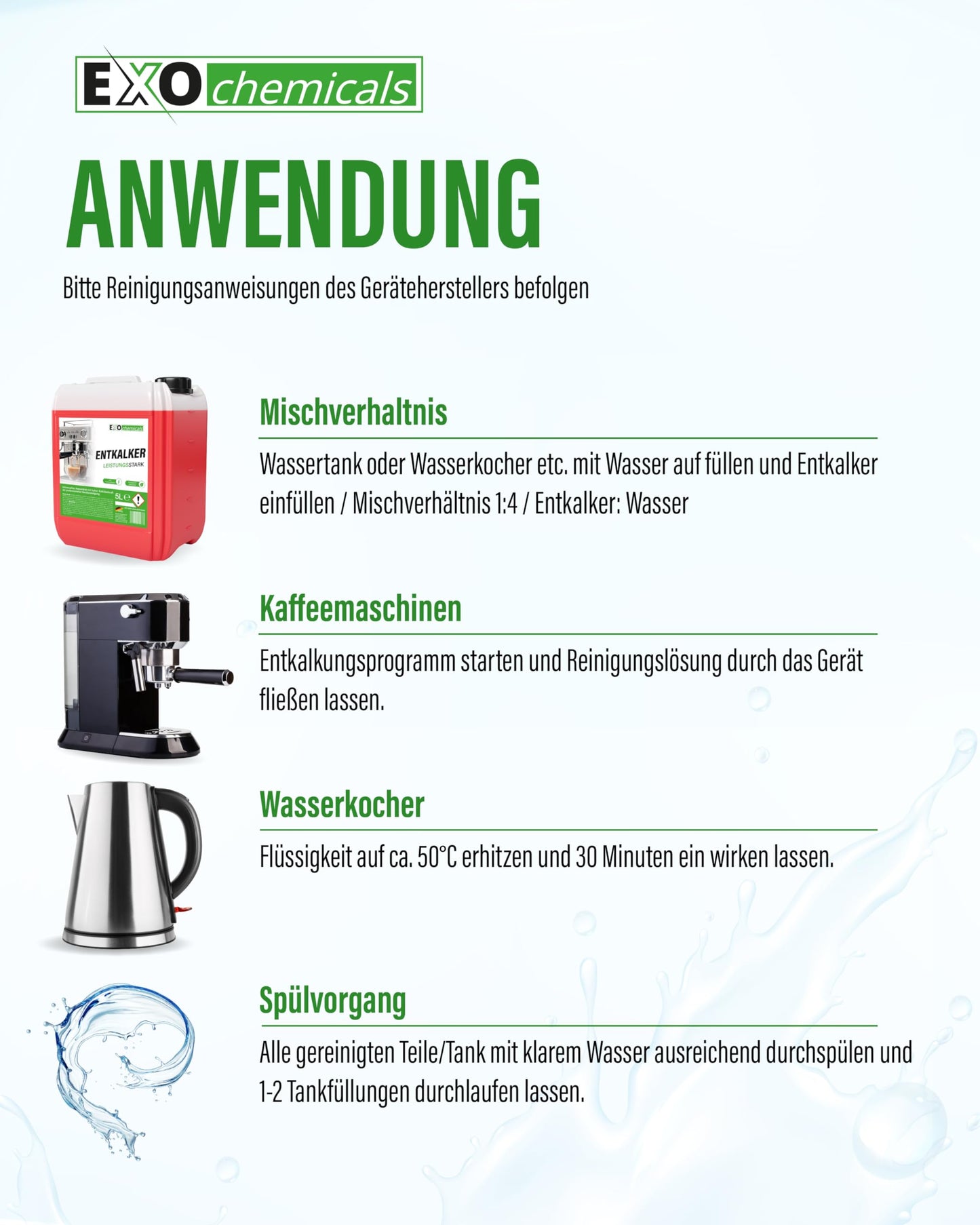 Universal descaler in a 5 liter canister for coffee machines and fully automatic machines | universally applicable for powerful device cleaning | for 40 applications (5 liters)