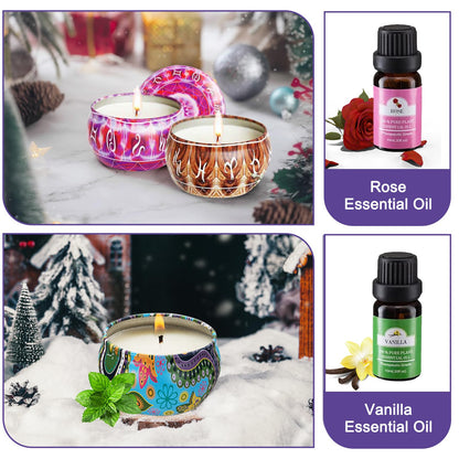 IGUGI Candle Making Kit, DIY Candle Making Set includes candle pouring set, wick stickers, and stirring spoon. Perfect for adult beginners looking to create their own candles.