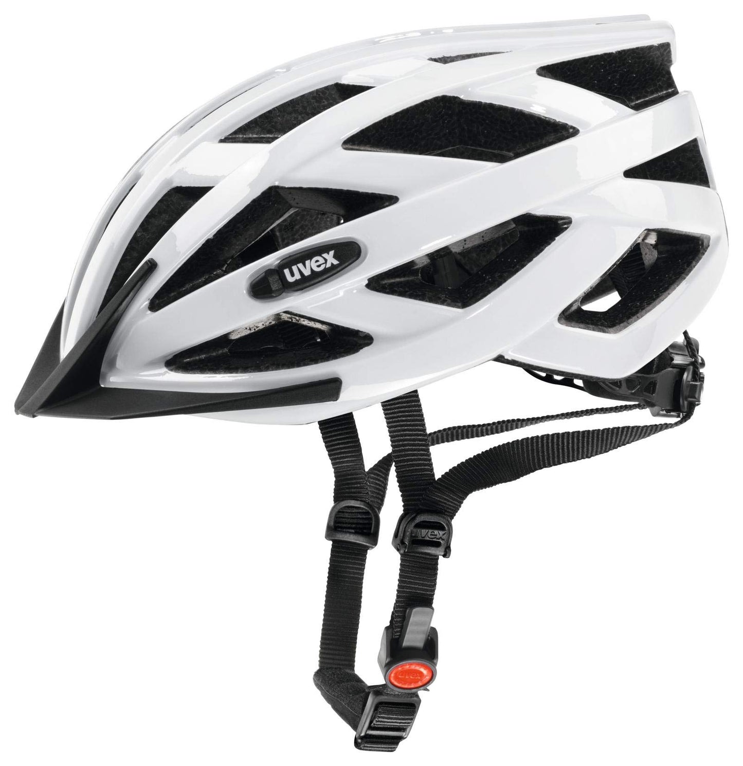 uvex i-vo - Lightweight all-round helmet for women and men - individual size adjustment - expandable with LED light - White - 52-57 cm