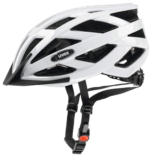 uvex i-vo - Lightweight all-round helmet for women and men - individual size adjustment - expandable with LED light - White - 52-57 cm