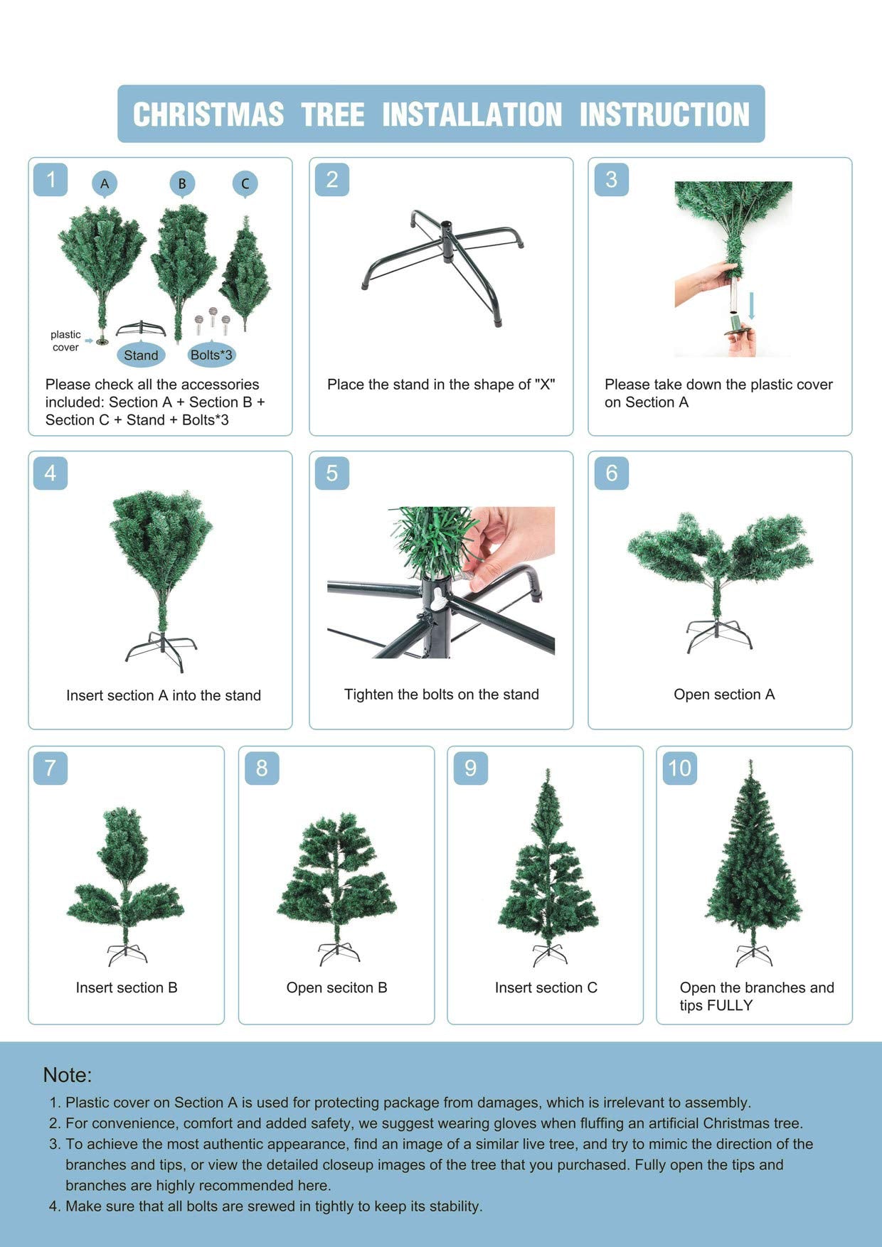 Artificial Christmas tree 210cm Artificial Christmas tree decoration Green PVC with metal stand Christmas decoration