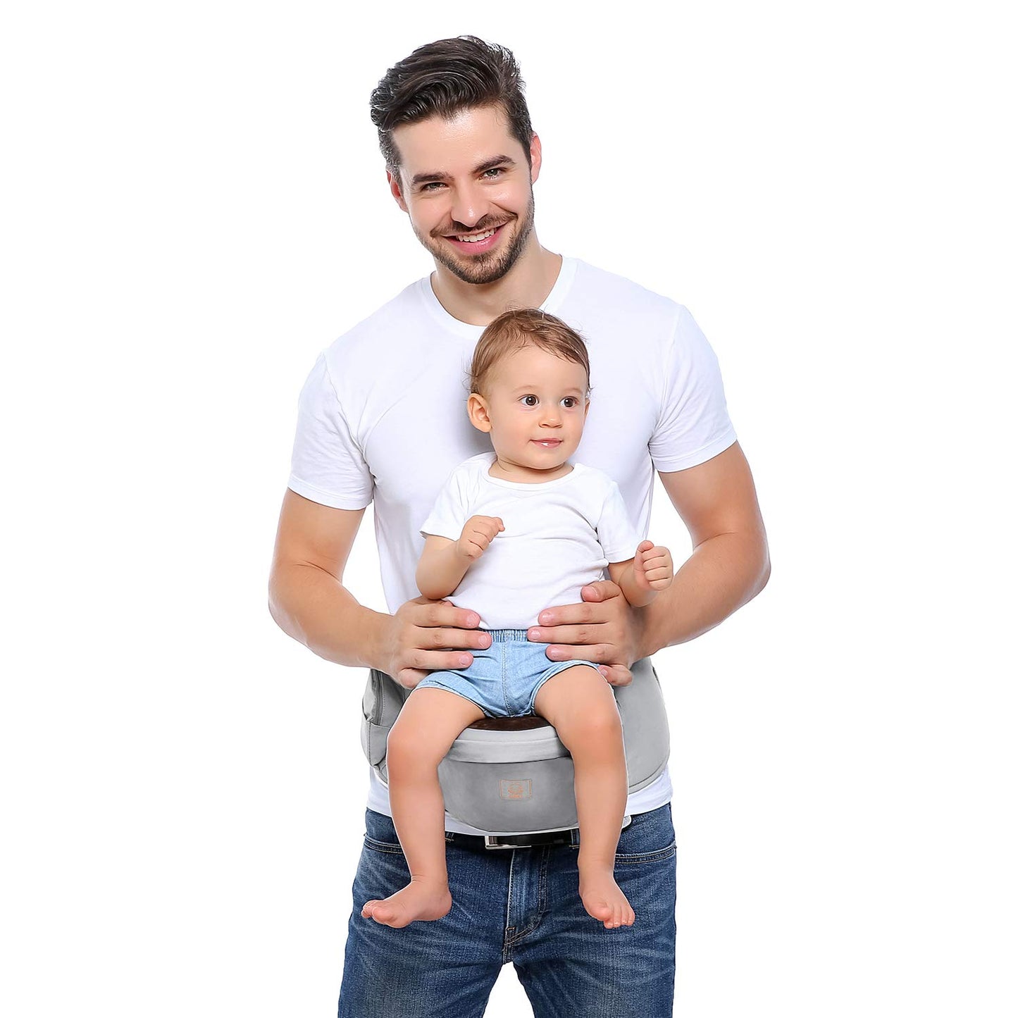 GAGAKU Baby Hip Seat Lightweight Waist Stool 4 Carrying Positions for Children 0-36 Months Infant - Gray