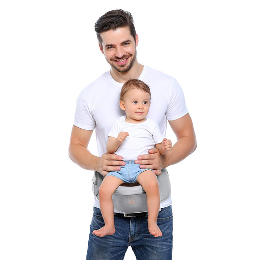 GAGAKU Baby Hip Seat Lightweight Waist Stool 4 Carrying Positions for Children 0-36 Months Infant - Gray