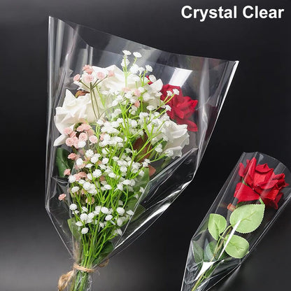 86CM x 30M Clear Gift Wrap Transparent Cellophane Roll 3 Mil Thickness Cellophane Film Gift Paper Wedding Clear Wrapping Film Crystal Clear Packaging Paper for Flowers Gift Baskets Easter Christmas