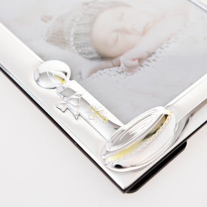 Valenti&Co silver picture frame, 13 x 18 cm, perfect as a gift for a child's christening.
