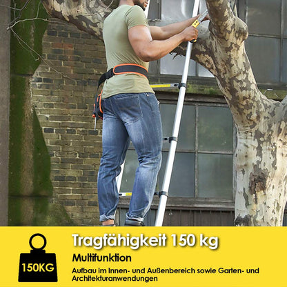 Owlike 3.8M telescoping ladder, non-slip multipurpose ladder 150kg capacity, aluminum household ladder for home repairs decoration wall painting, extendable ladder, multifunction ladder