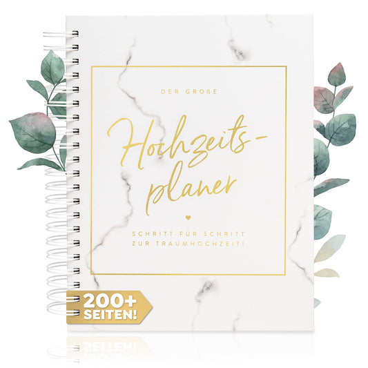 TWIVEE - The ultimate wedding planner - in German - over 200 pages - includes organizer and calendar - perfect gift for engagement - Wedding planning made easy.