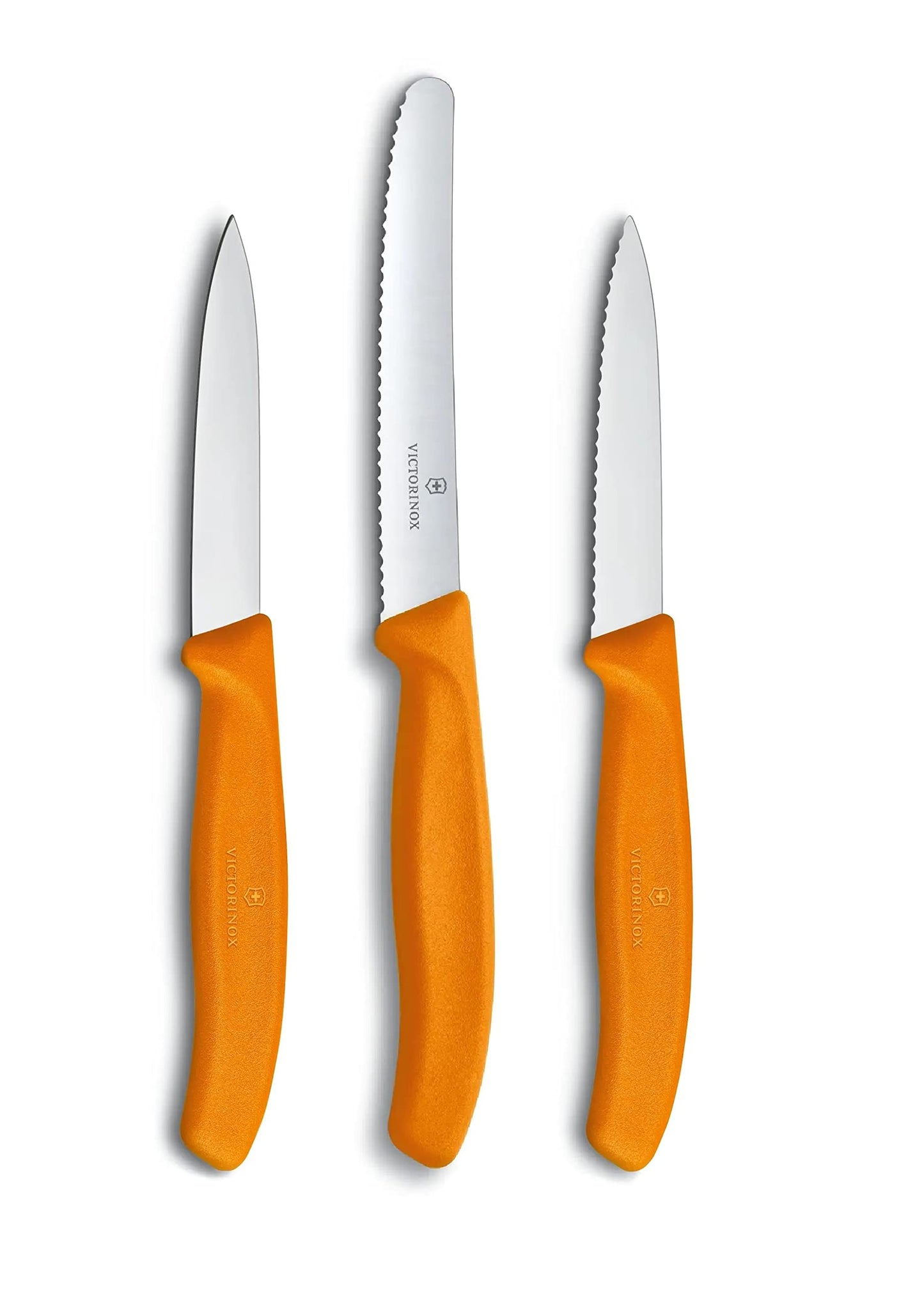 Victorinox 3-piece Vegetables Knife Set Swiss Classic - Kitchen Knife, Fruit Knife - Swiss Made - Orange