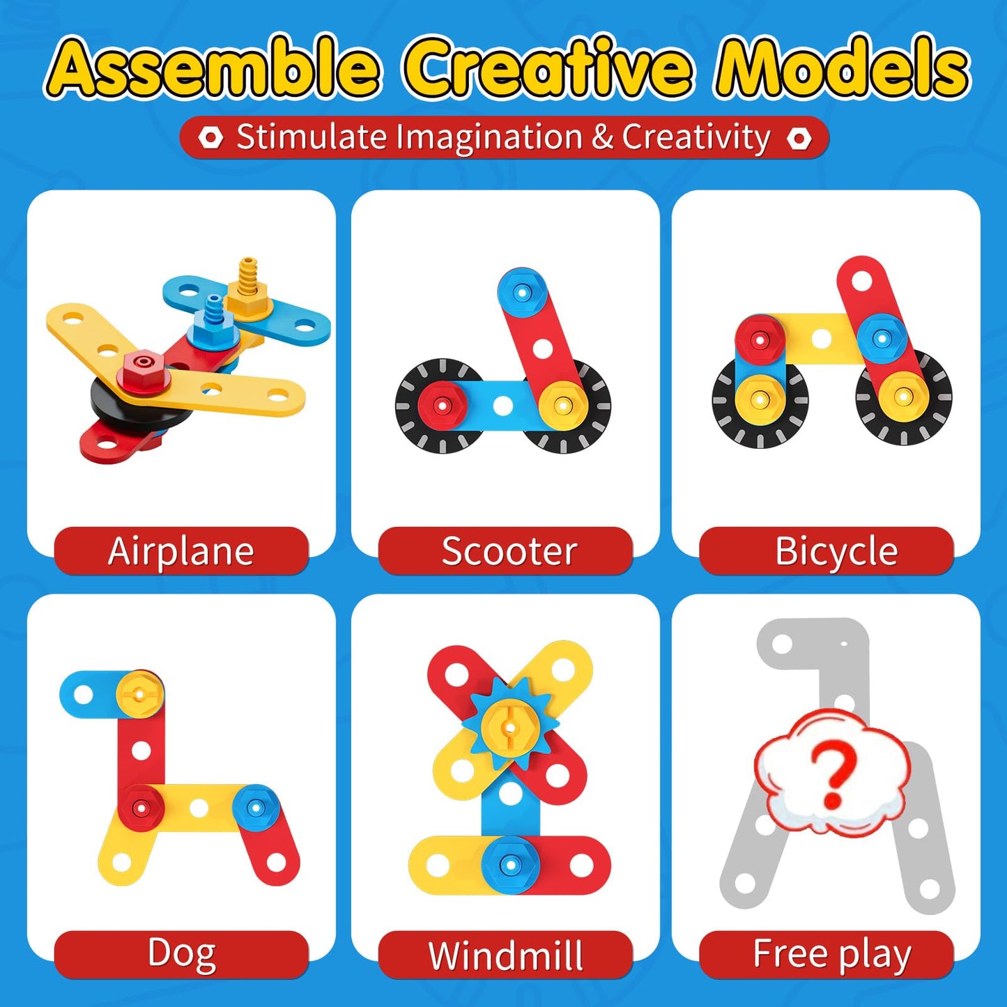 Lehoo Castle Tool Kit for Kids Workbench Children's Toy for Ages 2 and up, 29 Piece Children's Montessori Wooden Tool Toy, Gift for Boys and Girls Tool Motor Skills Learning Games 2 3 4 Years